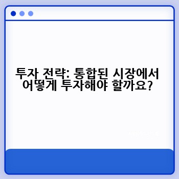 투자 전략: 통합된 시장에서 어떻게 투자해야 할까요?