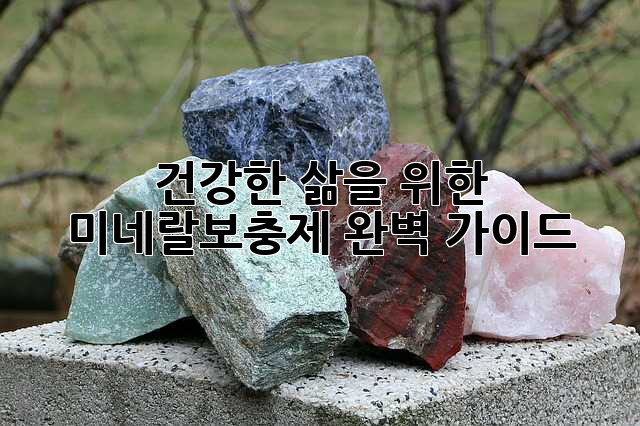 건강한 삶을 위한 미네랄보충제 완벽 가이드