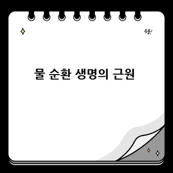 물 순환 생명의 근원