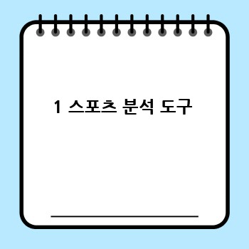 1 스포츠 분석 도구