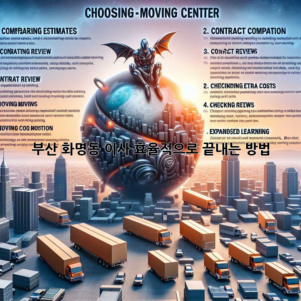 부산 화명동 이사, 효율적으로 끝내는 방법!