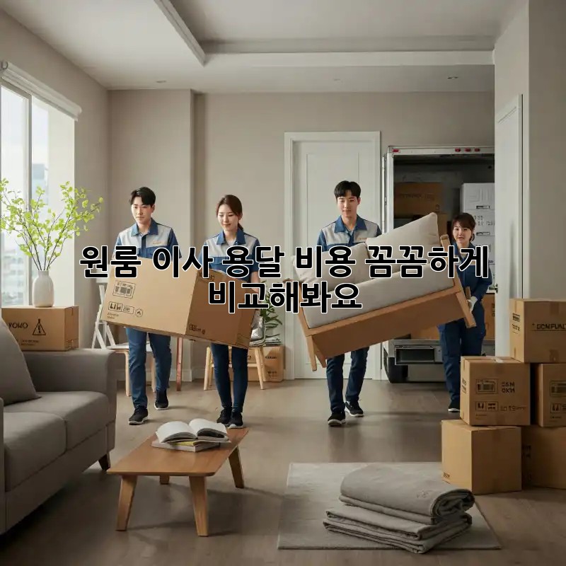 원룸 이사, 용달 비용 꼼꼼하게 비교해봐요!