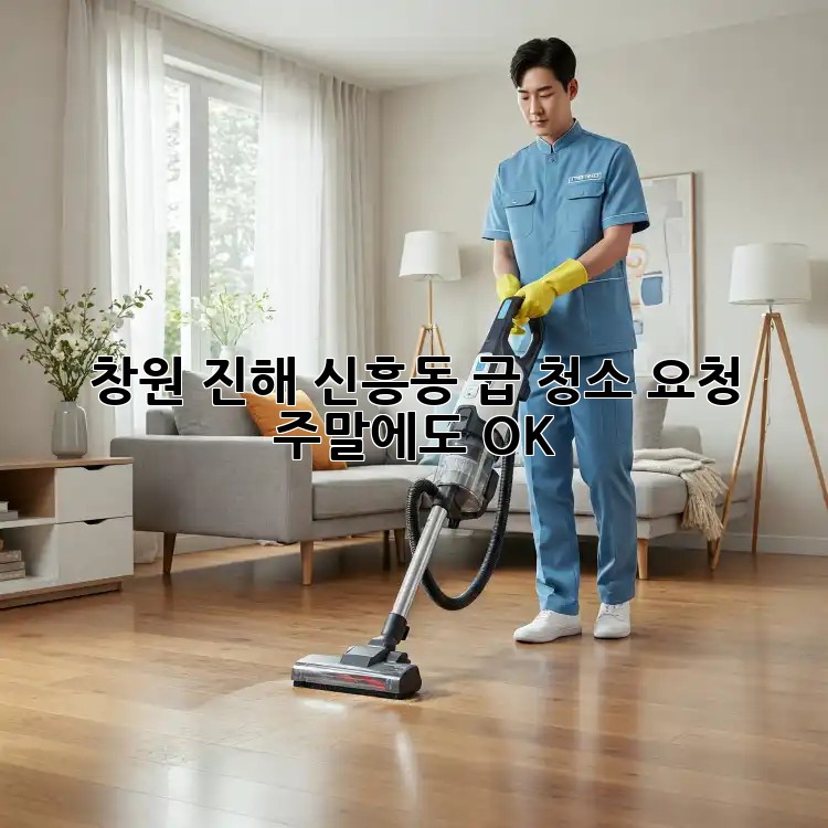 창원 진해 신흥동 급 청소 요청? 주말에도 OK!